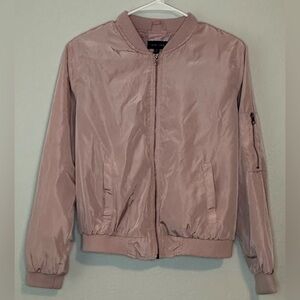 New Look Women’s Rose Gold/Pink Bomber Jacket Size XL